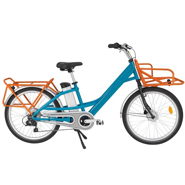Vélo électrique du facteur  reconditionné - Taille normale - Turquoise / Orange