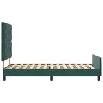 vidaXL Lit à ressorts avec tête de lit Vert foncé 90 x 200 cm Velours