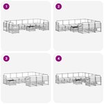 vidaXL Ensemble de canapés d'extérieur 11 Pièces Blanc et Beige