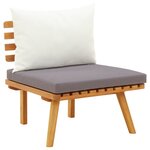 vidaXL Salon de jardin 9 Pièces avec coussins Bois d'acacia solide