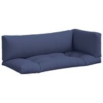 vidaXL Coussins de palette lot de 3 bleu marine tissu oxford