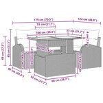 vidaXL Ensemble de canapé de jardin 5 pièces avec coussins beige en rotin synthétique