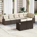 vidaXL Ensemble de canapé de jardin 8 Pièces 289 x 124 x 85 cm Poly rotin