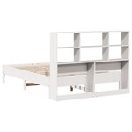 vidaXL Lit bibliothèque sans matelas blanc 120x200 cm bois pin massif