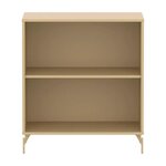 Flexa SAGA etagere basse avec tablette reglable Beige sable Oat Pieds metalliques Oat