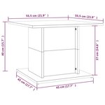vidaXL Table basse blanc 55 5x55 5x40 cm bois d'ingénierie