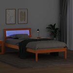 vidaXL Cadre de lit Marron cire 90 x 190 cm Bois massif en pin