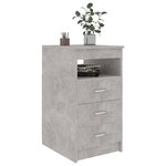 vidaXL Armoire à tiroirs Gris béton 40x50x76 cm Bois d'ingénierie