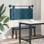 vidaXL Tête de lit suspendue Bleu Velours
