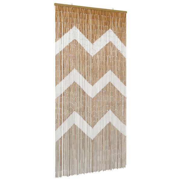 vidaXL Rideau de porte anti-insectes multicolore 100 x 200 cm Bambou