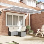 vidaXL Cadre d'auvent Gris clair 250 x 200 cm