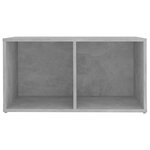 vidaXL Meuble TV Gris béton 72x35x36 5 cm Aggloméré