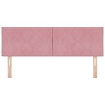 vidaXL Tête de Lit LED Rose Ensemble de 2 Rose Tissu  Bois 160 cm