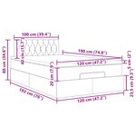 vidaXL Lit ottoman avec matelas gris clair 120x190 cm tissu