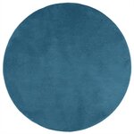 vidaXL Tapis OVIEDO à poils courts turquoise Ø 160 cm