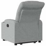 vidaXL Fauteuil inclinable électrique gris clair tissu