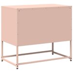 vidaXL Meuble TV rose 68x39x60 5 cm acier