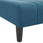 vidaXL Chaise longue bleu velours