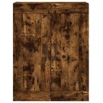 vidaXL Buffet haut Chêne fumé 69 5x34x180 cm Bois d'ingénierie