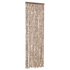 vidaXL Rideau anti-mouches beige et marron foncé 56x185 cm chenille