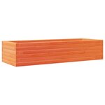 vidaXL Jardinière cire marron 110x40x23 cm bois de pin massif