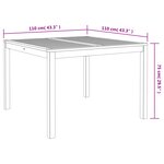 Ensemble de salle à manger de jardin 5 pièces vidaXL Beige Poly Rattan Acacia