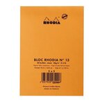 Bloc Agrafé N°13 10 5x14 8 cm 80 Feuilles Petits Carreaux 5x5 80g - Orange RHODIA