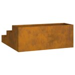 vidaXL jardinière 3 niveaux 90x90x35 cm en Acier Corten