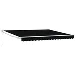 vidaXL Auvent Rétractable Noir 400 × 300 cm Polyester