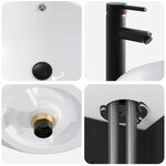 vidaXL Meuble de lavabo mural Noir 49 x 44 5 x 66 5 cm