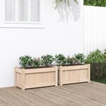 vidaXL Jardinières 2 Pièces bois de pin massif