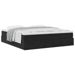 VidaXL Cadre de lit ottoman avec matelas noir 200x200cm velours