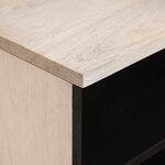 vidaXL Meuble TV Blanc 105 x 33 x 46 cm bois de manguier massif