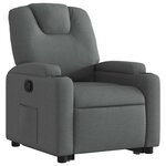 vidaXL Fauteuil inclinable Gris foncé Tissu