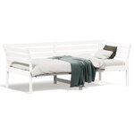 vidaXL Lit de jour sans matelas blanc 90x190 cm bois de pin massif