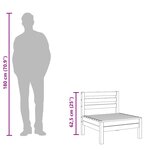 vidaXL Canapés centraux de jardin 2 Pièces noir bois de pin massif