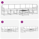 vidaXL Ensemble de canapés d'extérieur 7 pc Blanc et anthracite