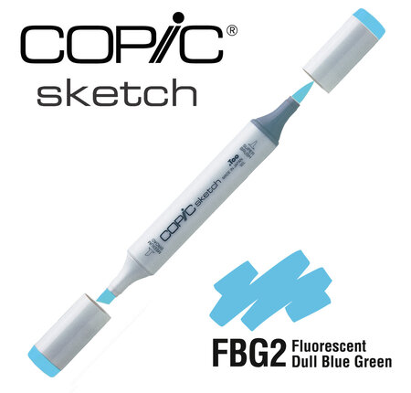 Marqueur à l'alcool Copic Sketch FBG2 Fluorescent Dull Blue Green