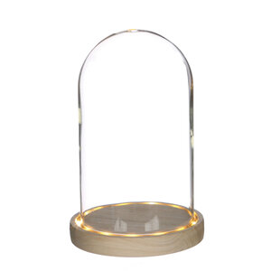 Cloche lumineuse avec LED Diam 14 cm