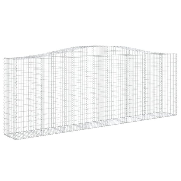 vidaXL Panier de gabions arqué 400x50x140/160 cm Fer galvanisé