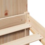 vidaXL Lit bibliothèque sans matelas 200x200 cm bois massif de pin