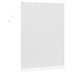 vidaXL Store de Fenêtre avec des rideaux Blanc Aluminium