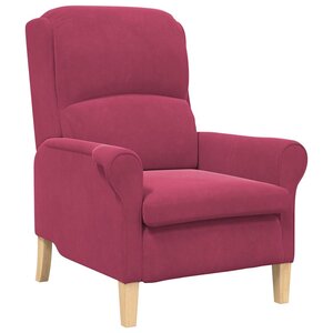 vidaXL fauteuil Rouge bordeaux 76 x 94 x 102 cm Velours