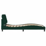 vidaXL Cadre de lit sans matelas vert foncé 100x200 cm velours
