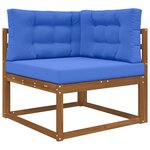 vidaXL Coussin de canapé d'extérieur Polyester Bleu royal 80 x 80 cm