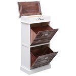 vidaXL Armoire à chaussures Marron 50 x 28 x 98 cm Bois de Paulownia
