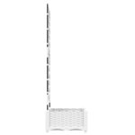 vidaXL Bac à fleurs avec Treillis Blanc 40 x 40 x 125.5 cm PP