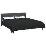 vidaXL Duvet d'hiver Noir 240 x 200 cm Microfibre