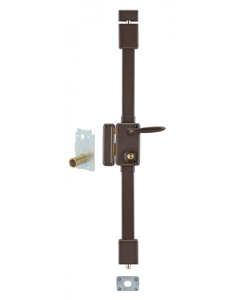 THIRARD - Serrure en applique Beluga A2P** à fouillot pour entrée  gauche  3 pts  cylindre Ø23mm  axe 45mm  marron  4 clés