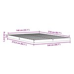 vidaXL Cadre de lit surélevé Blanc 140 x 210 cm Bois de pin massif